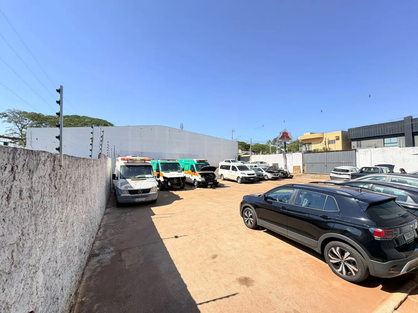 Pátio externo fechado